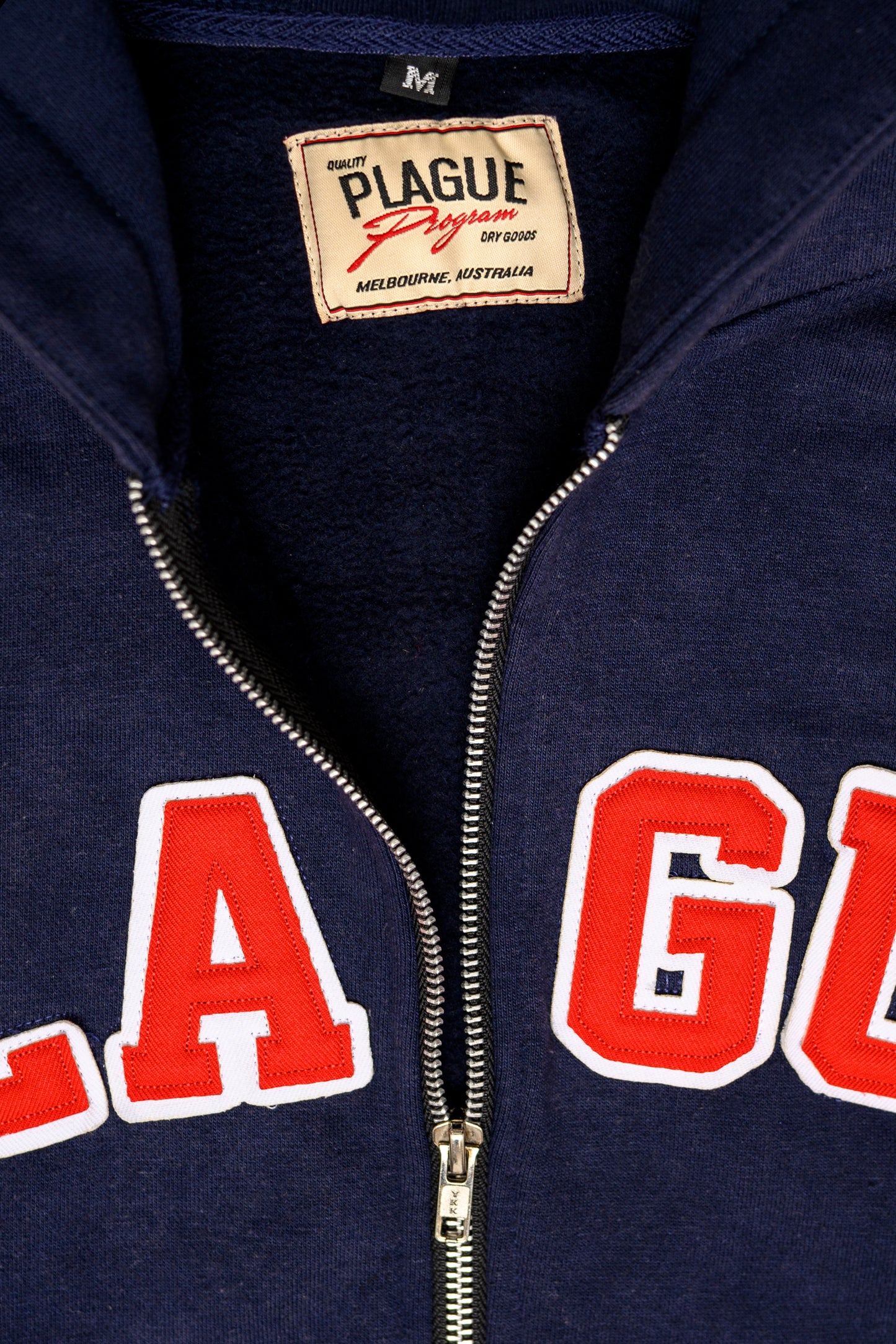 Southern Cross Zip Hoodie in Washed Navy