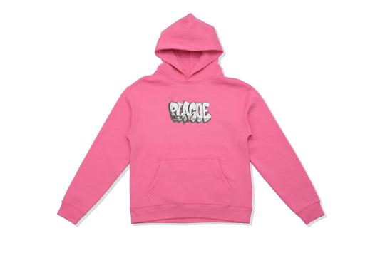 PLAGUE Throwup Hoodie in Pink
