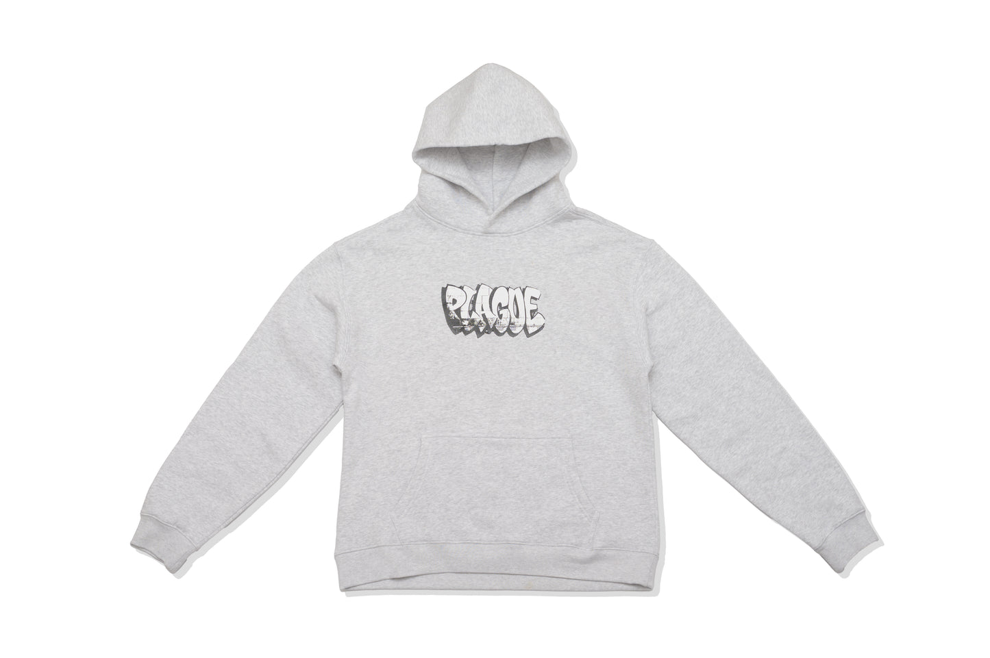 PLAGUE Throwup Hoodie in Marle White