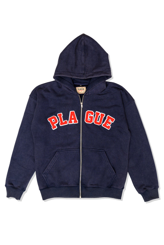 Southern Cross Zip Hoodie in Washed Navy