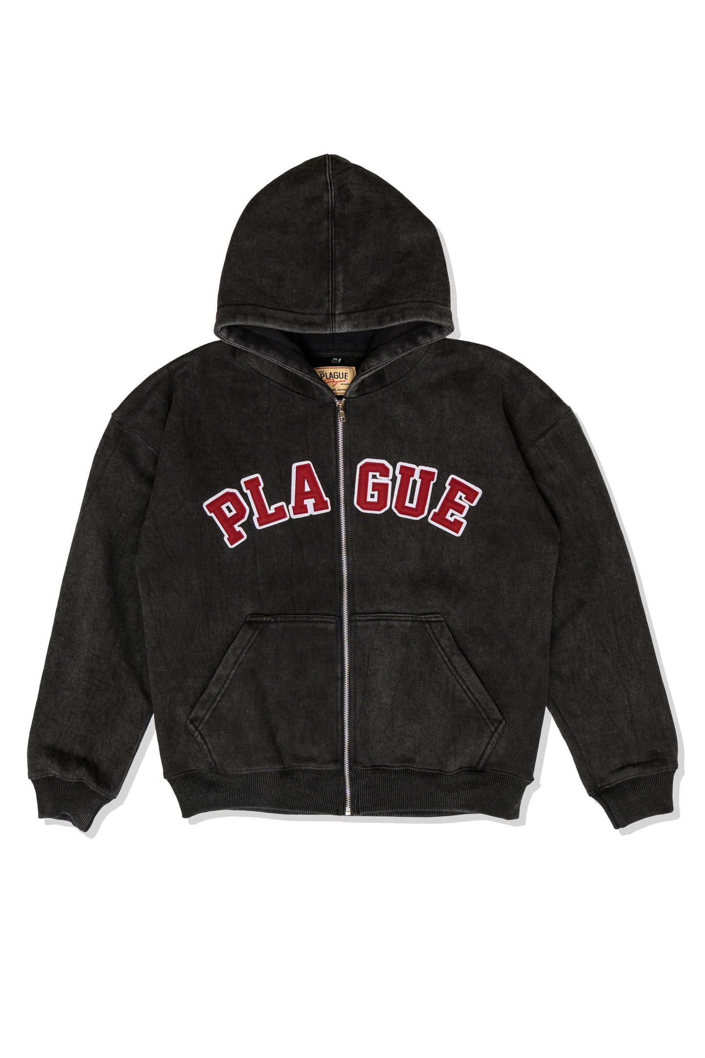 Southern Cross Zip Hoodie in Washed Black