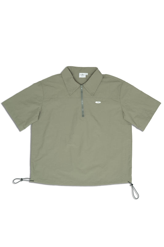 Field Nylon Polo in Military Green