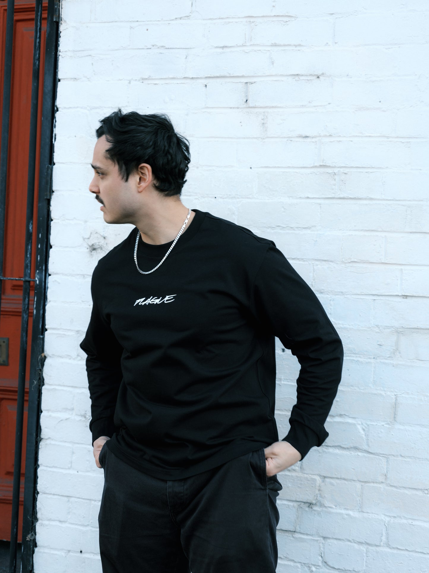 Scribbl Long Sleeve Tee in Black
